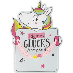 Glücksarmband Einhorn rosa