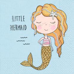 Servietten Little Mermaid 33 x 33 cm 20 Stück blau