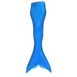 Blaue Meerjungfrauenflosse. Glänzende Oberfläche, spitz zulaufend.