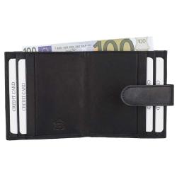 BENCH Kreditkartenetui Echtleder ca. 10 x 9 cm schwarz