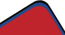 Eckiger Bereich in Rot mit blauen und schwarzen Rändern. Keine weiteren Details sichtbar.