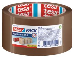 TESA Packetklebeband Solid & strong 66 m x 50 mm braun