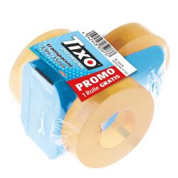 TIXO Abroller - Lady, inkl. 3 Rollen Klebefilm transparent, 33m x 15mm - Vorteilspack farblich sortiert