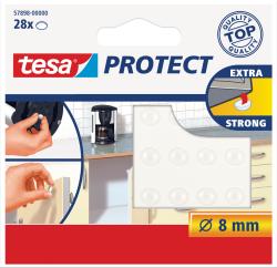 Verpackung mit 28 weißen Schutzpads. Pads sind rund und haben einen Durchmesser von 8 mm.
