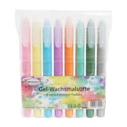 Gel-Wachsmalstifte 8 Stück mehrere Farben