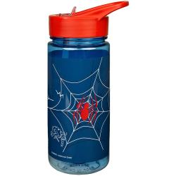 SCOOLI Aero Trinkflasche Marvel Spider-Man mit integriertem Strohhalm und Trinkstutzen BPA- und Phthalat-frei ca. 500 ml bunt