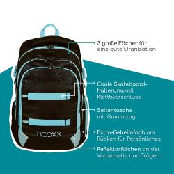 NEOXX Schulrucksack Active Pro Queen of the nite ca. 26 l schwarz