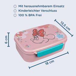 Brotzeitdose Disney Minnie Maus 18 x 6 x 13,5 cm rosa