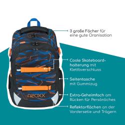 NEOXX Schulrucksack  Active Pro Streetlight Runner 30 l bunt