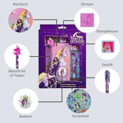 Notizbuch-Set Unicorn Academy bunt