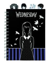 Notizbuch Wednesday A5 mit Spiralbindung schwarz/violett