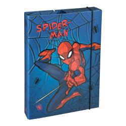 Buchcover mit Spiderman Motiv. Titel ist Spiderman in roten Buchstaben.