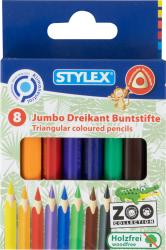 STYLEX Jumbo Dreikant Buntstifte Zoo Collection 8 Stück