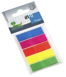 INFO NOTES Haftnotizen Indexstreifen mit Clip 12.5x43 mm 5x26 Blatt neonfarben 