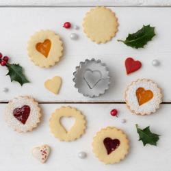 ZENKER Ausstecher Linzer mit Herz Ø 5,4 x 3,6 cm silber