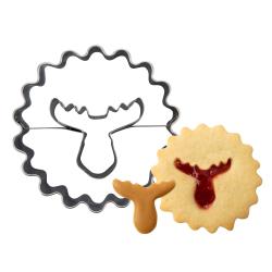 ZENKER Ausstecher Linzer mit Elchkopf Ø 5,4 cm silber