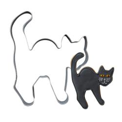 ZENKER Ausstecher Katze mit Buckel 9,5 x 7,9 x 2,6 cm silber