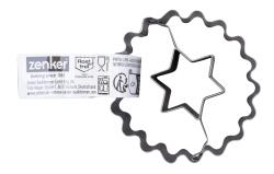 ZENKER Ausstecher Linzer Stern 5,4 x 3,6 cm silber