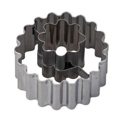 ZENKER Ausstecher Linzer Blume 5,4 x 3,6 cm silber