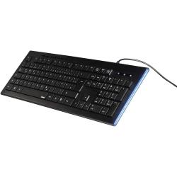 HAMA Multimedia-Tastatur Anzano mit seitlichen Leuchtstreifen schwarz