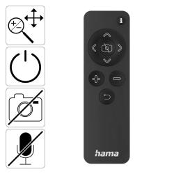 HAMA Webcam mit Ringlicht C-800 Pro inkl. Fernbedienung schwarz/weiß