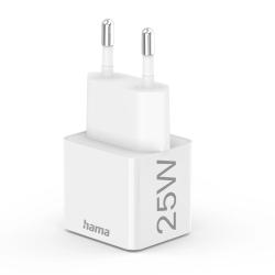 HAMA Schnellladegerät Mini USB-C PD/Qualcomm® 25 W weiß