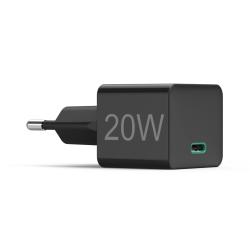 HAMA Schnellladegerät Mini USB-C PD/Qualcomm® 20 W schwarz