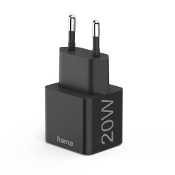 HAMA Schnellladegerät Mini USB-C PD/Qualcomm® 20 W schwarz