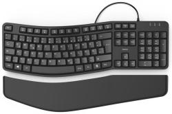 HAMA Ergonomische Tastatur EKC-400 mit Handballenauflage schwarz