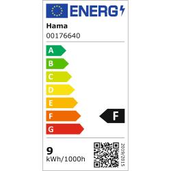 HAMA Smarte WLAN-LED-Lampe E27 Matter 9 W RGBW für Sprach-/App-Steuerung weiß