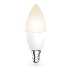 HAMA Smarte WLAN-LED-Lampe E14 Matter 4,9 W RGBW Sprach-/App-Steuerung weiß