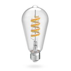 HAMA Smarte LED-Lampe E27 Matter Retro Filament ST64 RGBW dimmbar mit App