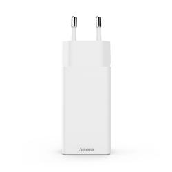 HAMA Schnellladegerät Mini 2x USB-C PD 1x USB-A QC 65W weiß