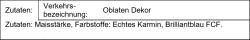 Verpackung mit essbaren Rosenblüten in verschiedenen Farben. Acht Stück für die Dekoration von Backwaren.
