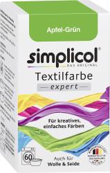 Verpackung für Textilfarbe in Apfel-Grün. Geeignet für kreatives Färben von Wolle und Seide.
