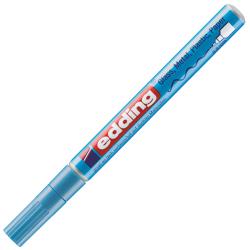 blauer Edding Marker mit feiner Spitze. Geeignet für Glas, Metall, Plastik und Papier.