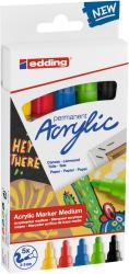 EDDING Acrylmarker Medium, 5er Set, 5 verschiedene Farben 