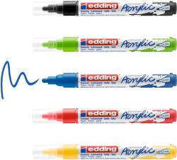 EDDING Acrylmarker Medium, 5er Set, 5 verschiedene Farben 