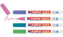 EDDING Kreidemarker-Set 4085 Metallic 1-2 mm 4 Stück mehrere Farben