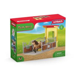 SCHLEICH® Spielfiguren-Set Ponybox mit Islandpferd Hengst bunt