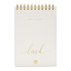 Notizbuch DIN A6 - Luck - goldfarbend - gebunden