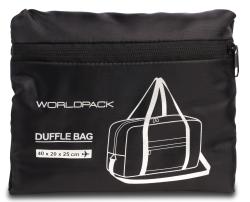 Schwarze Duffle Bag mit Reißverschluss. Größe 40 x 20 x 25 cm.