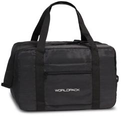 Schwarze Duffle Bag mit Reißverschluss. Größe 40 x 20 x 25 cm.