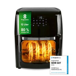 GOURMETMAXX Digitale Heißluftfritteuse 12 l schwarz