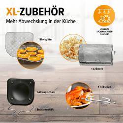 GOURMETMAXX Digitale Heißluftfritteuse 12 l schwarz