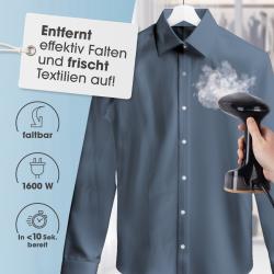 CLEANMAXX Dampfbürste faltbar 1.600 Watt schwarz
