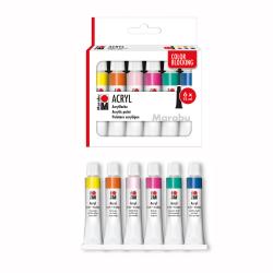 MARABU Acrylfarben-Set Color Blocking 6 x 12 ml