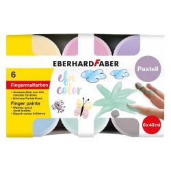 EBERHARD FABER Fingermalfarben Pastell 6 x 40 ml mehrfarbig