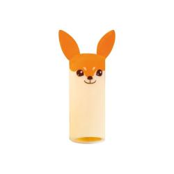 Oranger Stift mit einem Fuchs-Gesicht an der Spitze. Auf dem Stift steht der Text 'Be smart'.