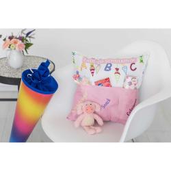 Sofahelden Schulanfang mit Taschen und Deko weiß/rosa